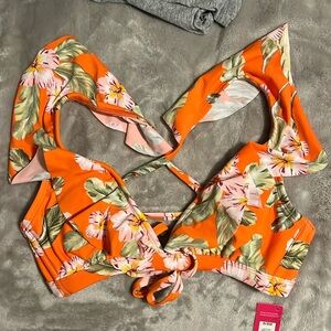 Xhilaration Floral Bikini Top